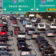 The oil could soon contaminate areas as far away as this Los Angeles freeway.